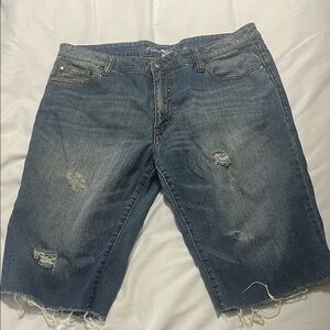 Kenneth Cole Faded Blue Jean Shorts